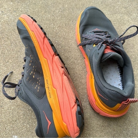 Hoka Challenger ATR 6 Sneaker Mens Size 9.5 Gray Orange - Picture 7 of 11